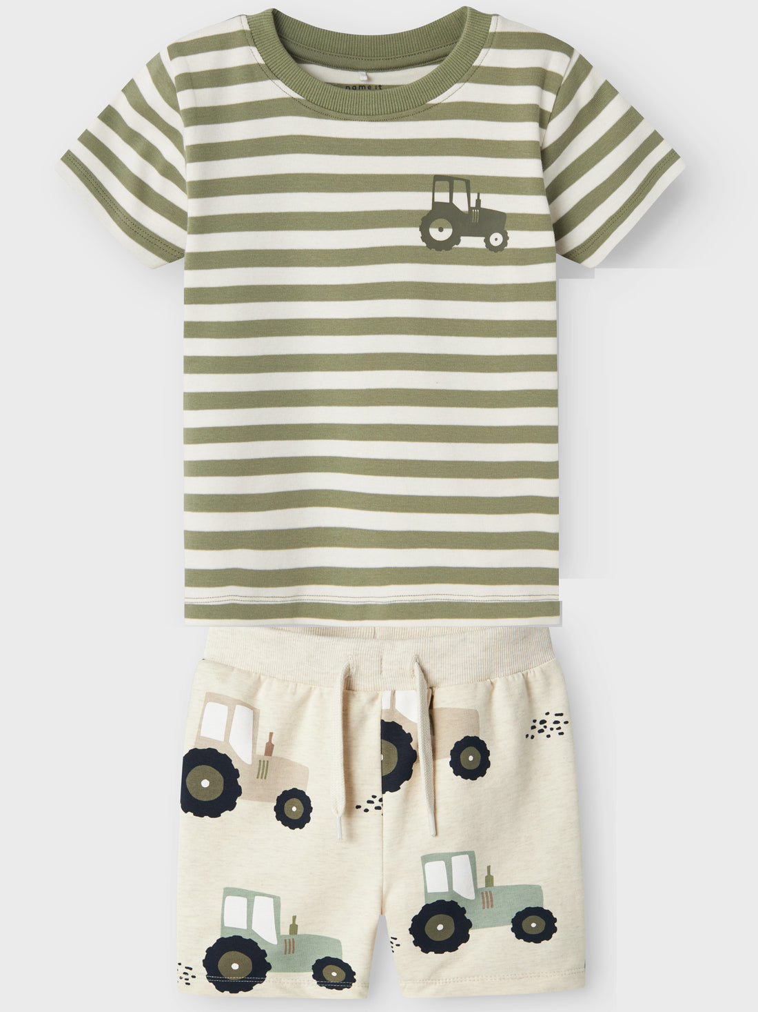 Tractor Shorts and T-Shirt - Cream