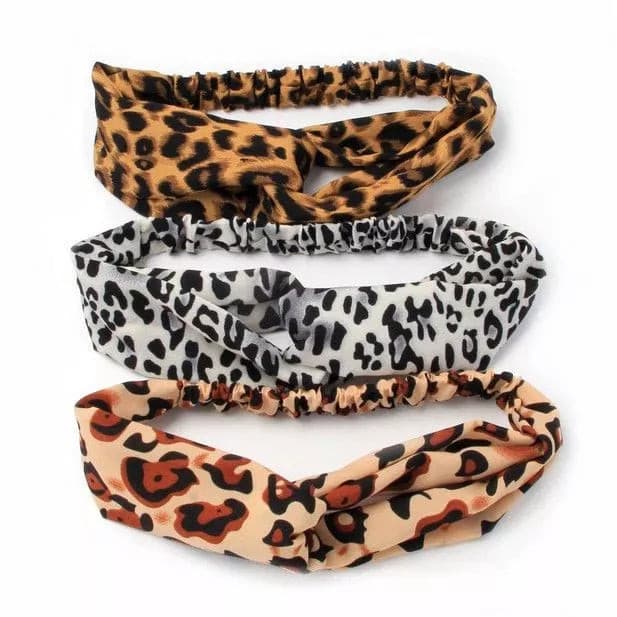 Animal Print Knot Tie Hair Bands.