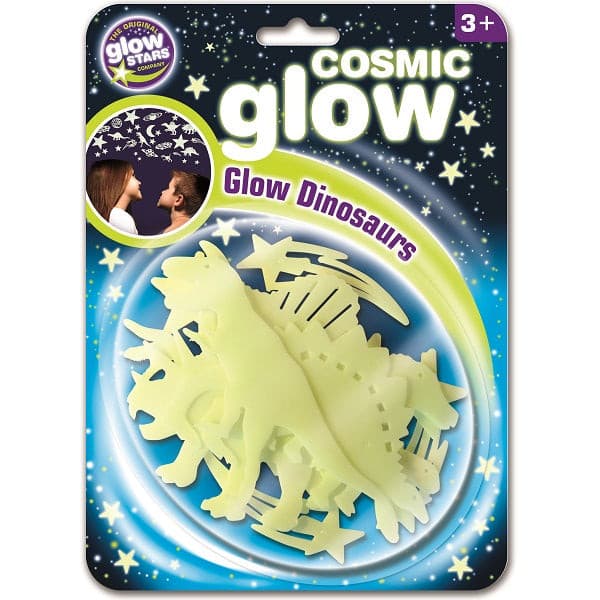 Brainstorm Toys Cosmic Glow in the Dark Dinosaurs The Original Glowstars Company high-quality, plastic, glow-in-the-dark Dinosaurs and Stars