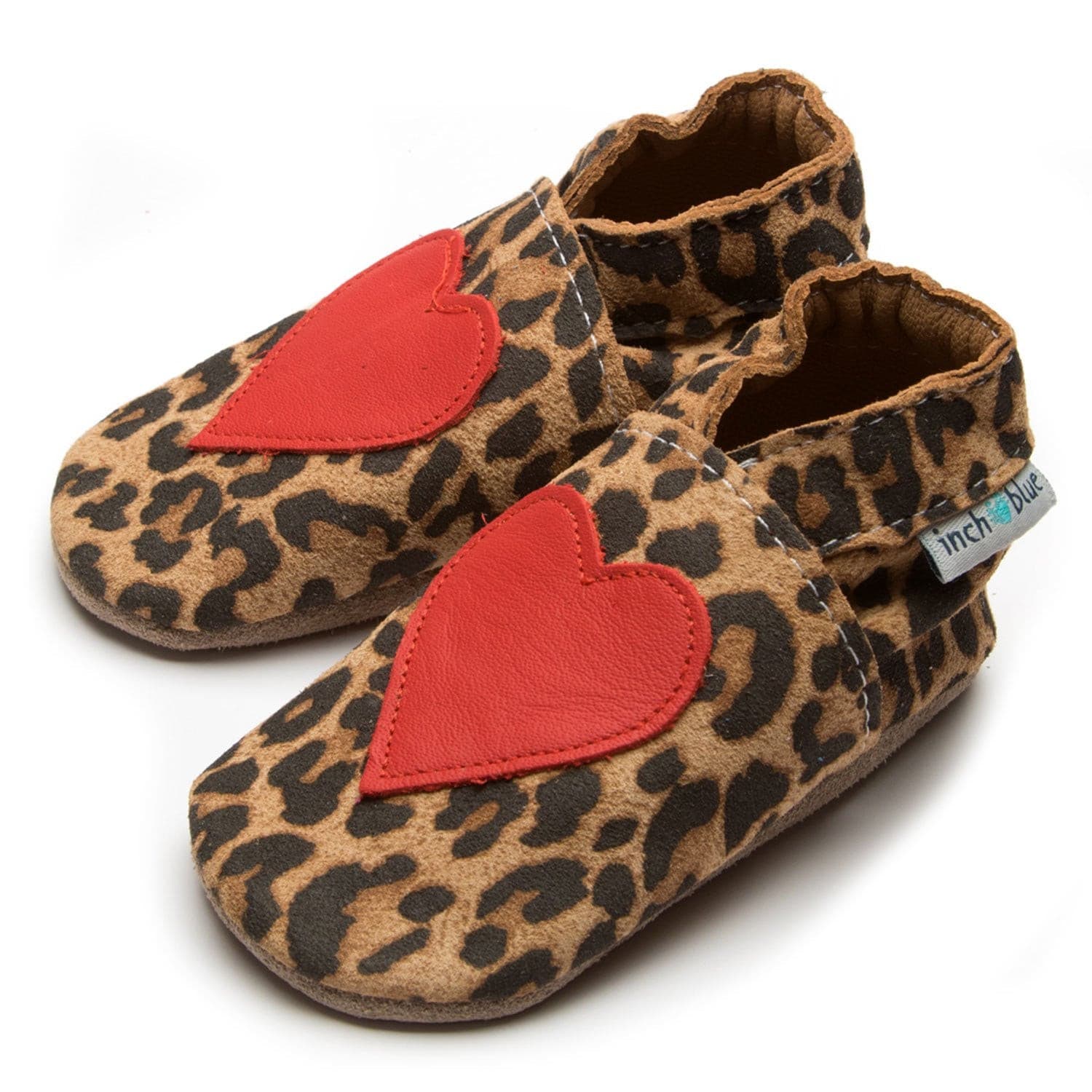 Leopard Print with Heart Soft Shoes.