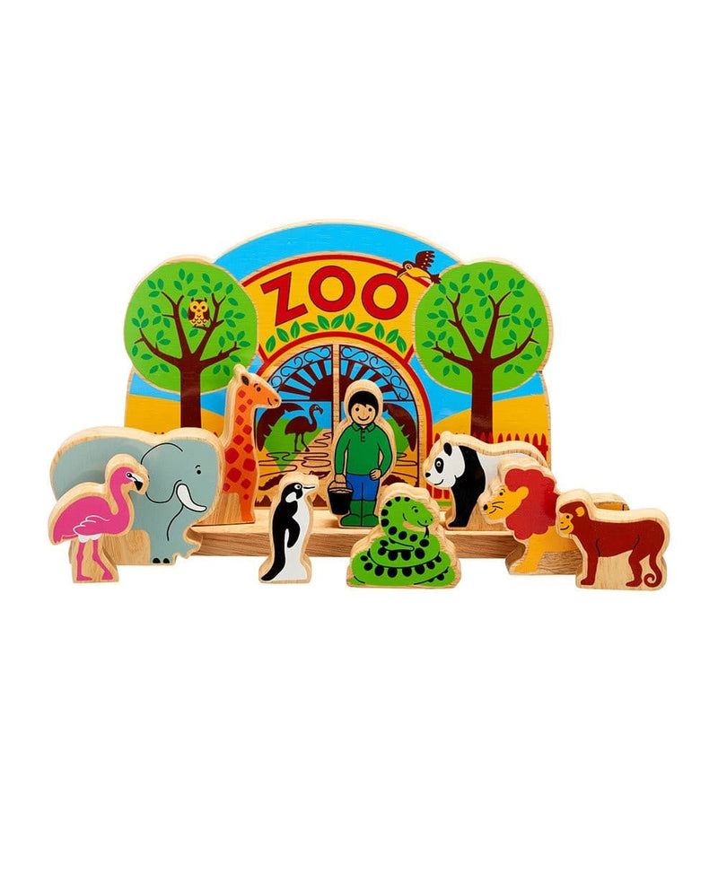 Wooden Zoo Play Scene.