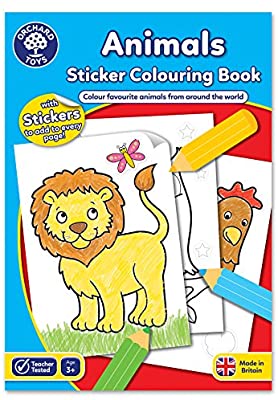 Orchard Toys Animals Colouring & Sticker Book. Suitable for ages 3+