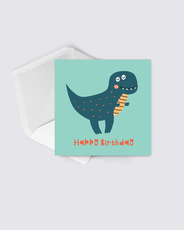 Dinosaur Birthday Card.