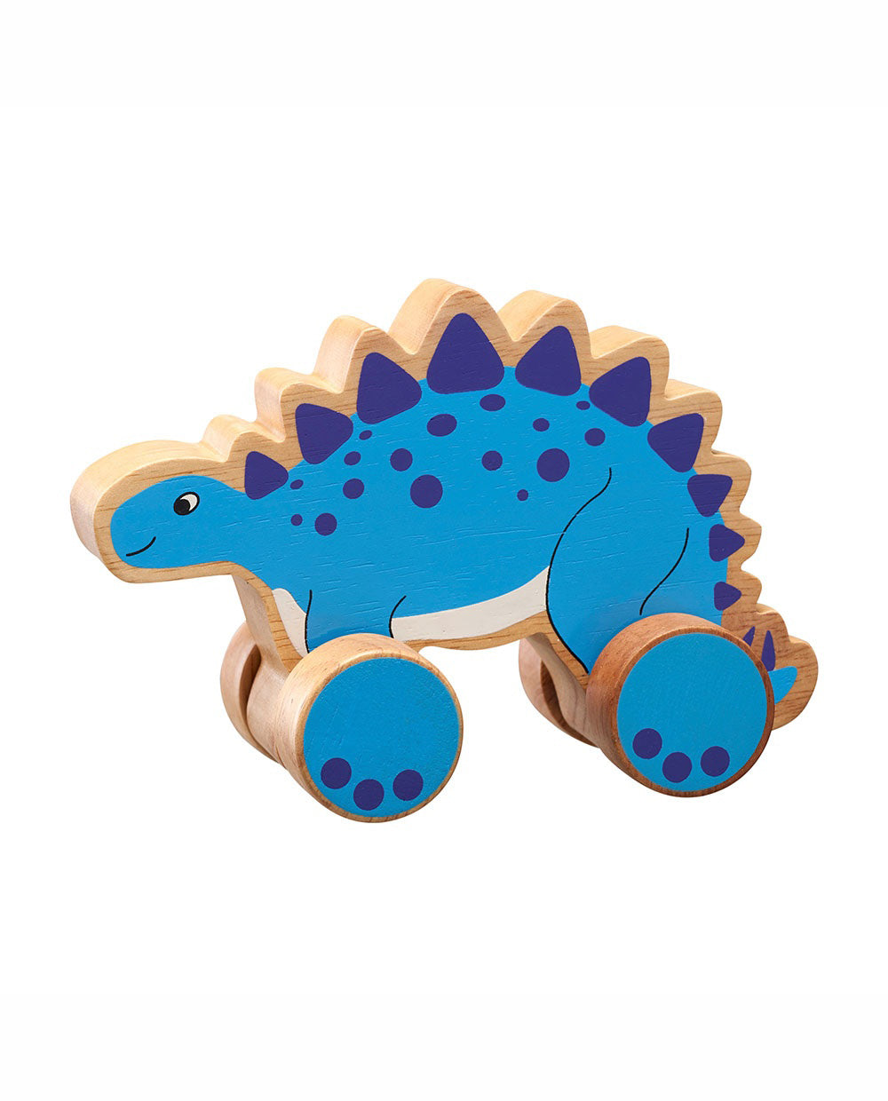 lanka kade Wooden Push Along Stegosaurus Dinosaur