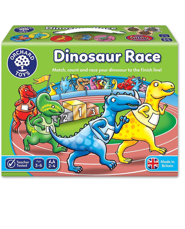 ORchard Toys  Dinosaur Race Board Game Match, count and race your dinosaur to the finish line! Suitable for children ages 3 years +