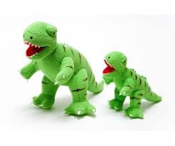 Green Knitted TRex Dinosaur.