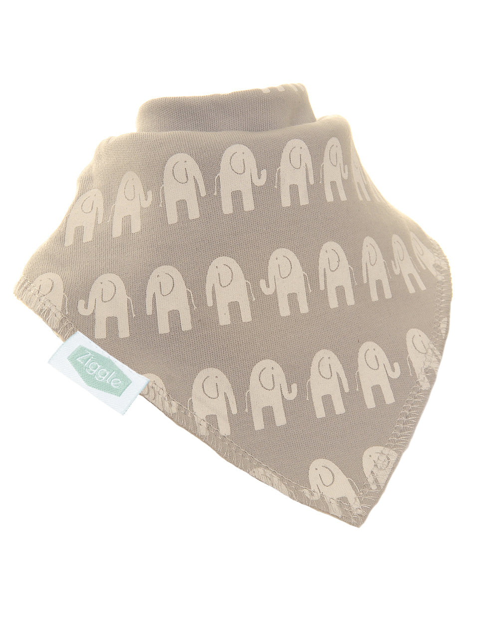 Ziggle White Elephants Design Bib