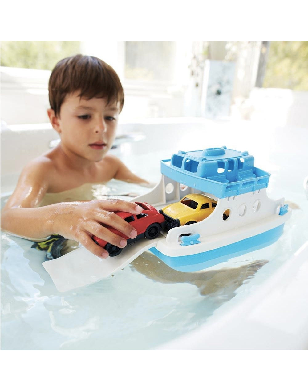 Green Toys Recycled Toys - Ferry Boat with Cars