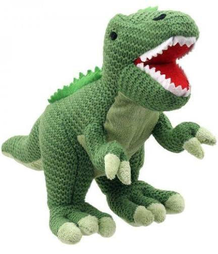 Wilberry Toys - Knitted Tyrannosaurus Green.