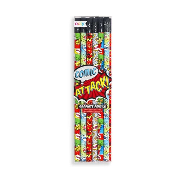 Comic Attack Pencils Set.