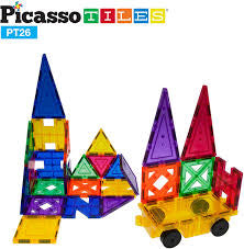  Picasso Tiles 26 Piece Magnetic Tiles. Perfect educational presents for school age children that will never go out of style.Picasso Tiles 26 Piece Magnetic Tiles
