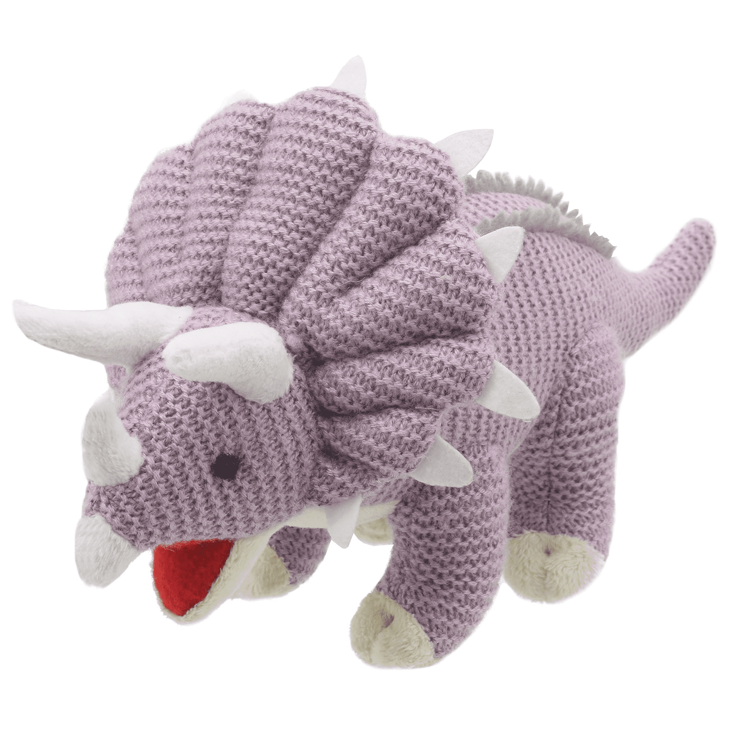 Knitted Triceratops.