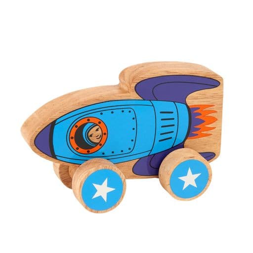Wooden Push Along Rocket.