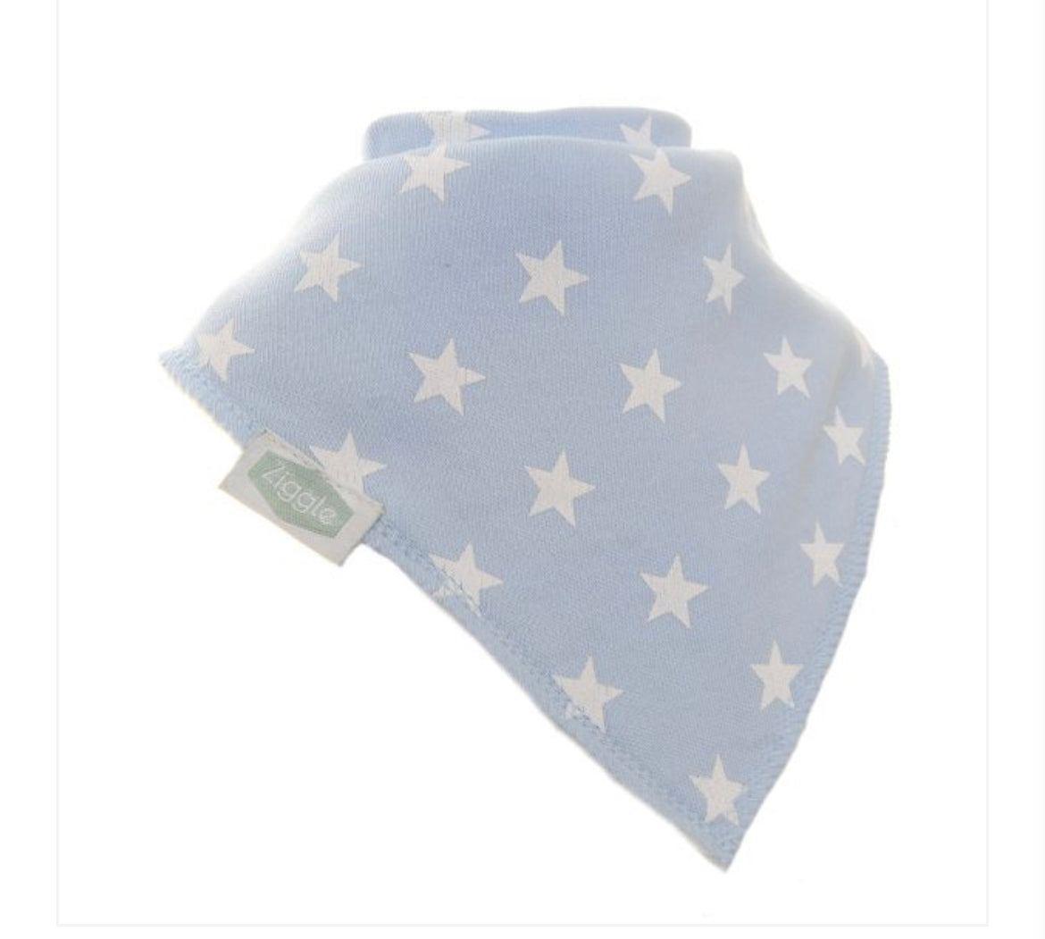 Blue Bib With White Stars.