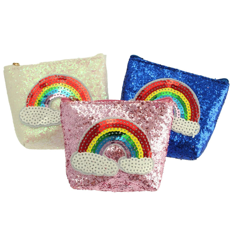 Glitter and Sequinned Rainbow Purse.