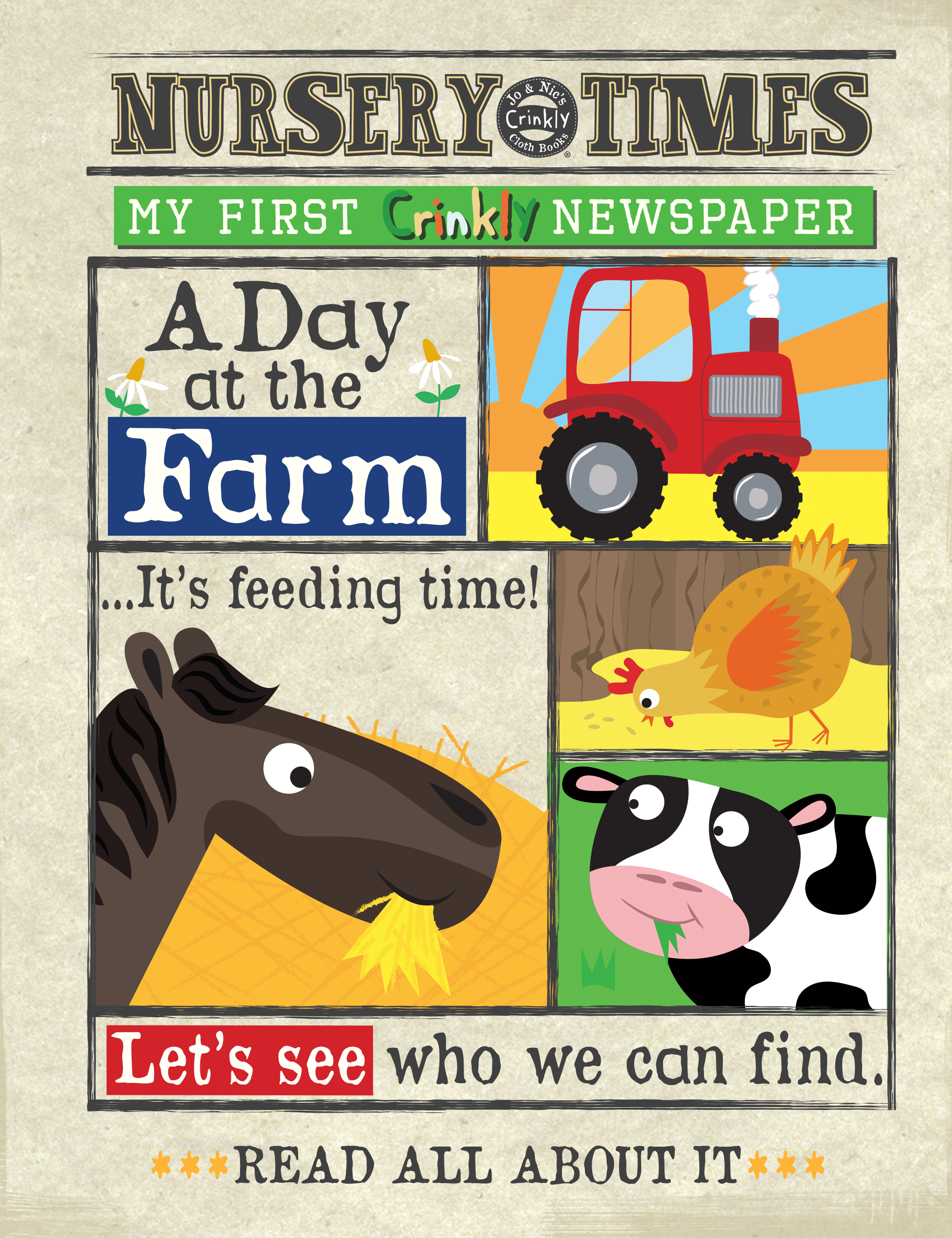 A Day at the Farm - Nursery Times Crinkly Newspaper
