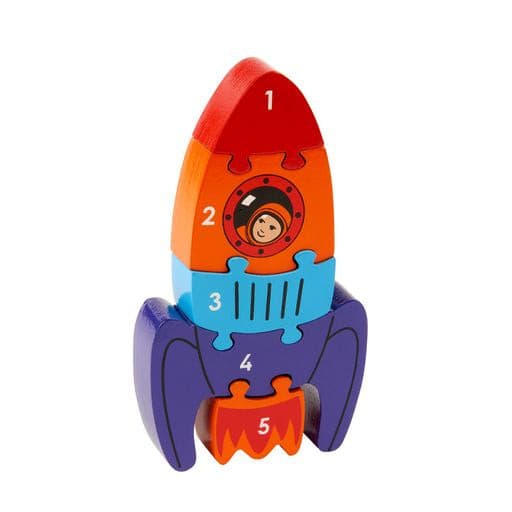Wooden Rocket 1-5 Counting Puzzle.