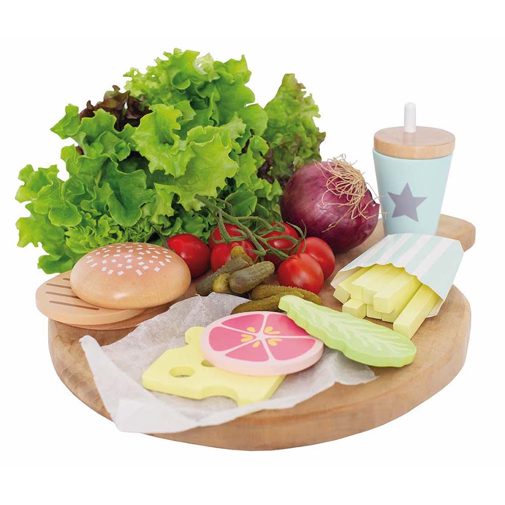 Wooden Fruit Salad Set.