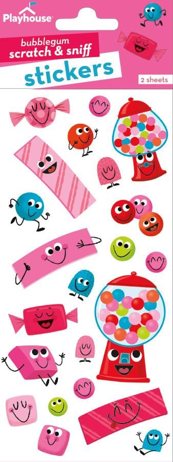 Scratch And Sniff Stickers - Bubble Gum.