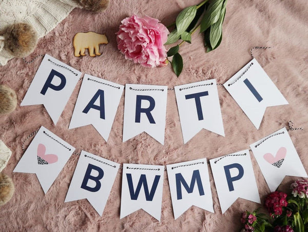 Baby Shower Bunting | Byntin Parti Bwmp. Welsh language gifts 