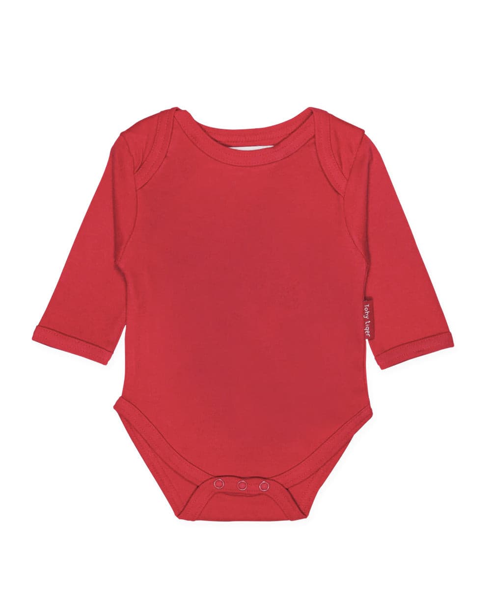 Toby Tiger Organic Cotton Red Bodysuit Vest