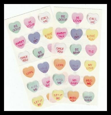 Love heart stickers.