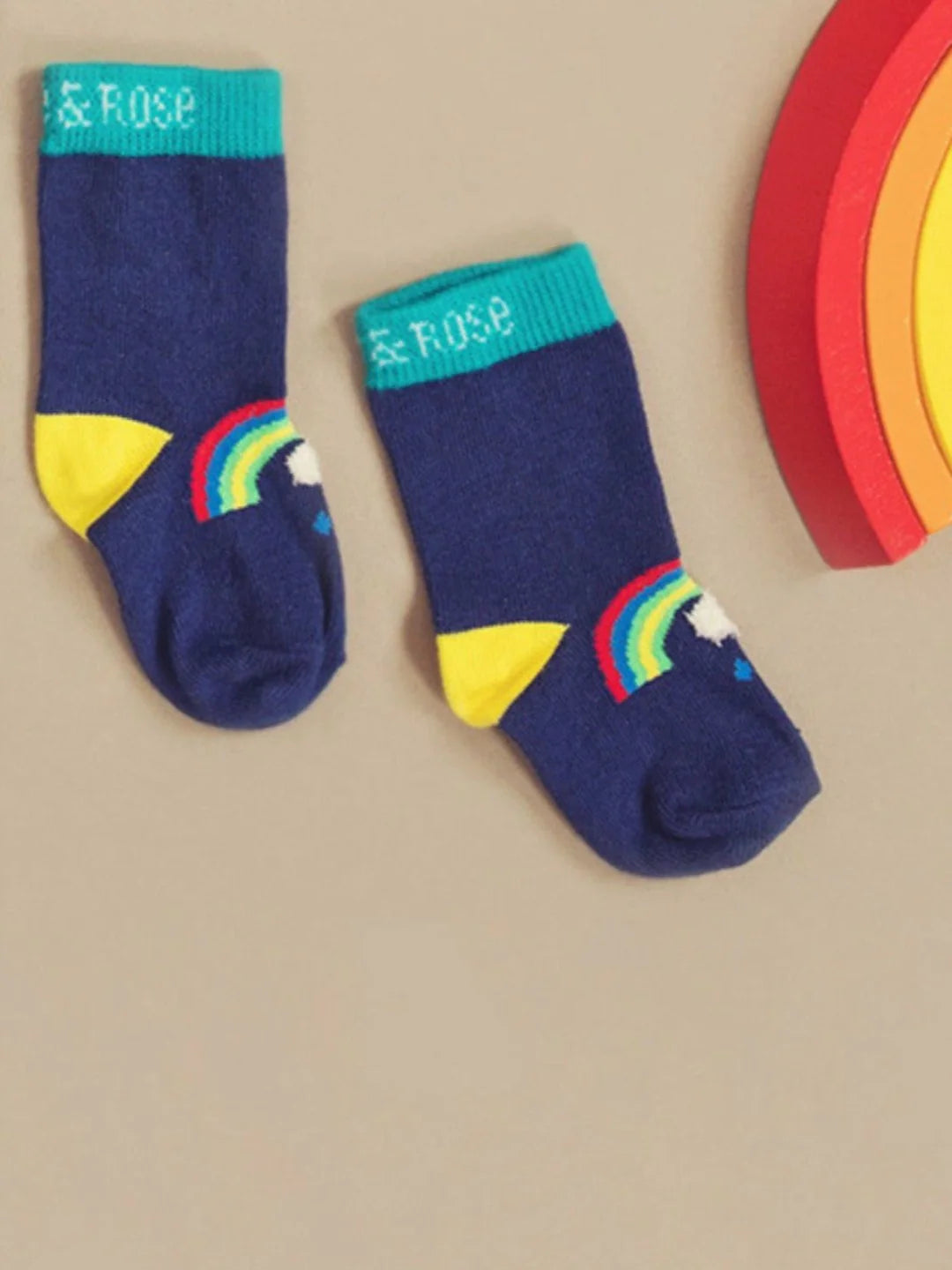 Rainbow and Clouds Weather Socks.