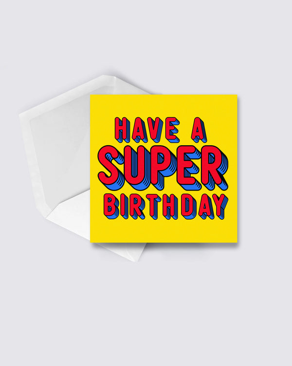 Super Hero Birthday Card.