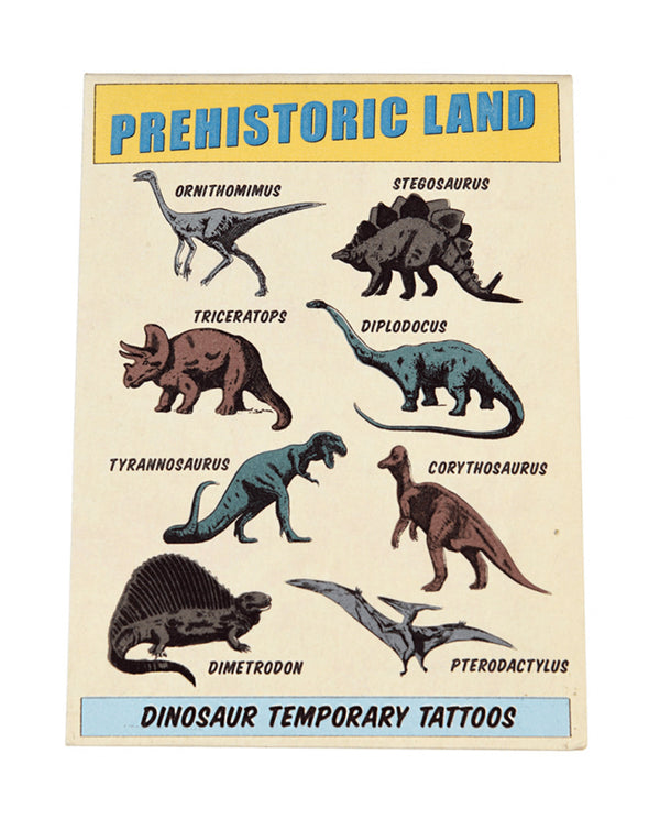 Rex Dinosaur Temporary Tattoos Two sheets of comic book style dinosaur temporary tattoos. Easy to apply: just add water.