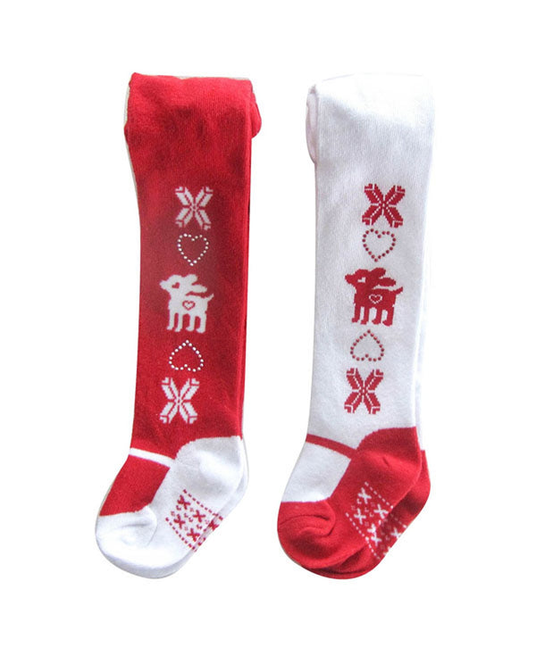 Christmas Reindeer Diamante Tights Baby