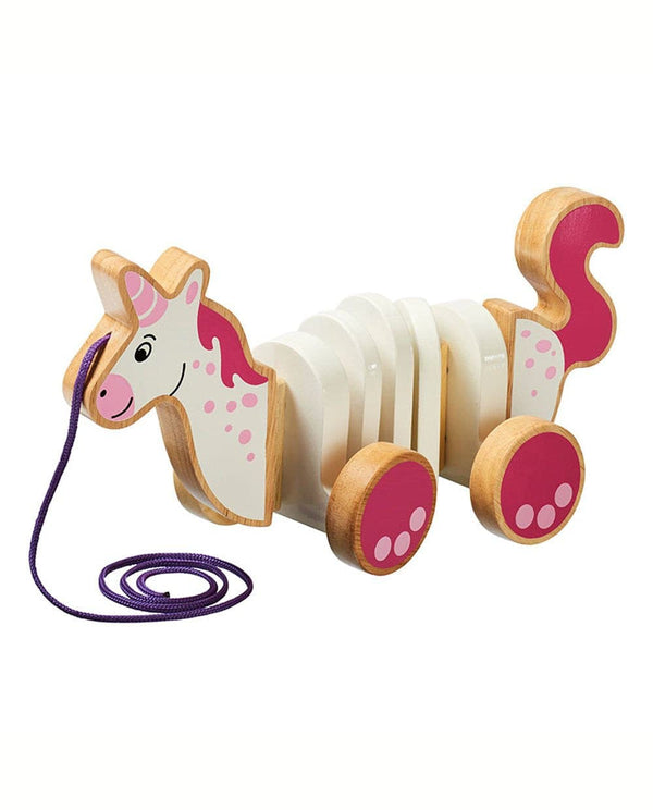 Unicorn Pull-Along Wooden Toy.