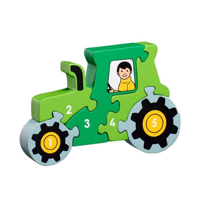 Wooden Tractor 1-5 Counting Puzzle.