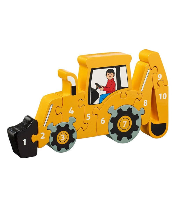Wooden Digger 1-10 Counting jigsaw.